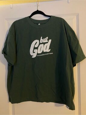 Green 'but God' Graphic Tee